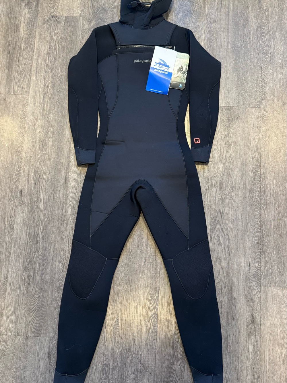 Patagonia Black Full-Body Hooded Wetsuit